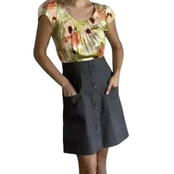 Anthropologie Tabitha Zoya Size10 Watercolor Silk Blend Dress Preppy Art to Wear - Picture 2 of 13